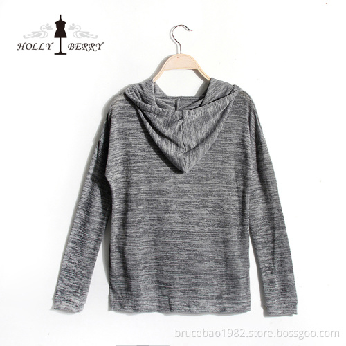 Streetwear Printed Knitted Letter Breathable Gray Sweatshirt